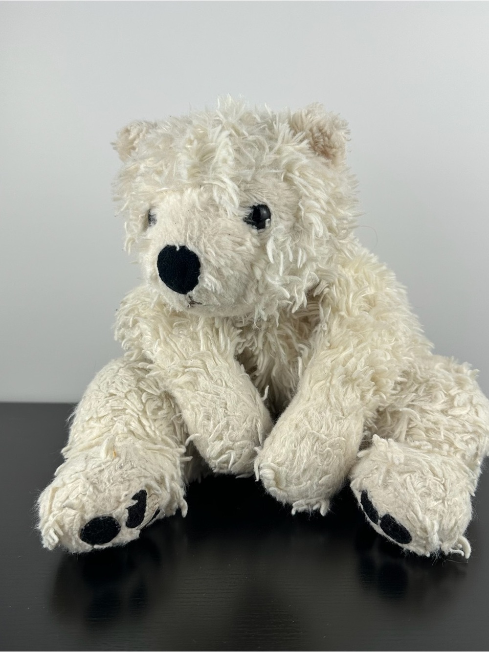 Bukowski Swedish Design Rare Antonio Baby Polar Bear 16" White Black Plush